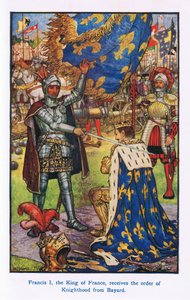 Francis I, de koning van Frankrijk ontving de ridderorde van Bayard